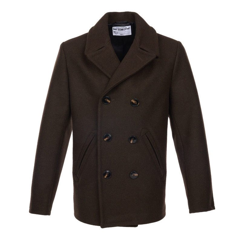 Navy Pea Coat - 1938 Pea Coat Chestnut Brown -...