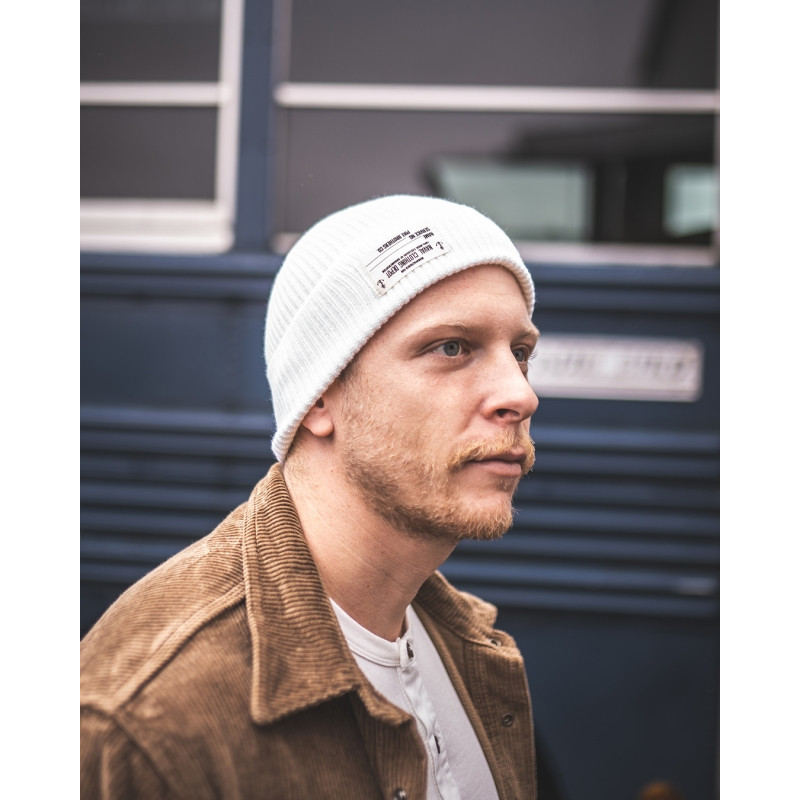 Bonnet Navy 100% laine blanc Merinos - 1944 USN...