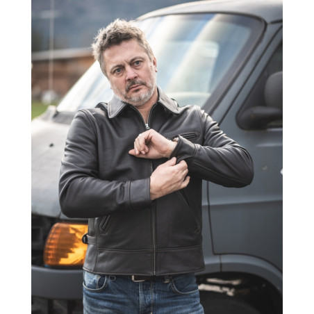 1932 Roadster Jacket Glendale Black - Pike Brothers