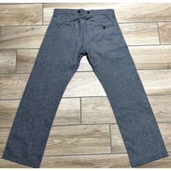 Pantalon d'été lin/coton 1942 Hunting Pant grey striped... 2