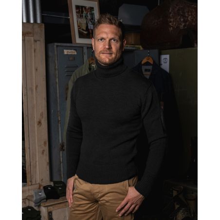 Pull-Over Col-Roulé Noir - 1923 Turtle Neck black Pike Brothers