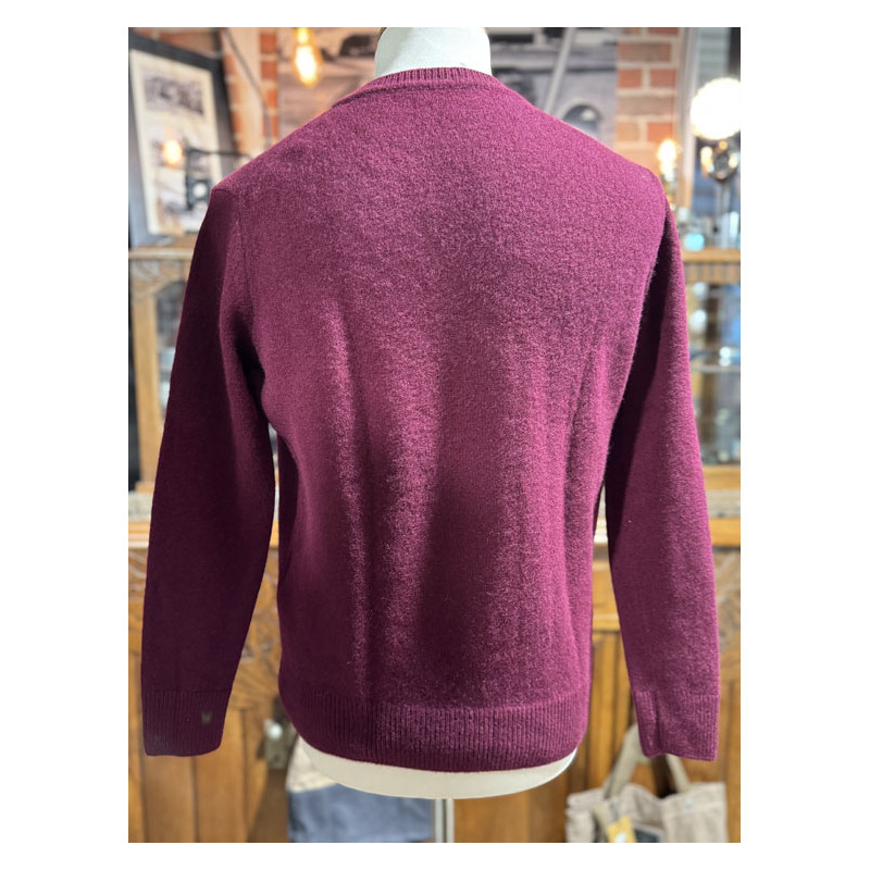 Lambswool-Pullover Bordeaux – Champs de...