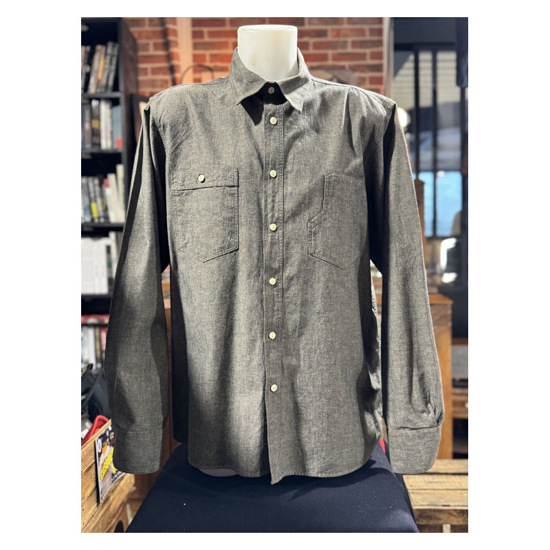 Overhemd 1937 Roamer Shirt Charcoal Grey - Pike...