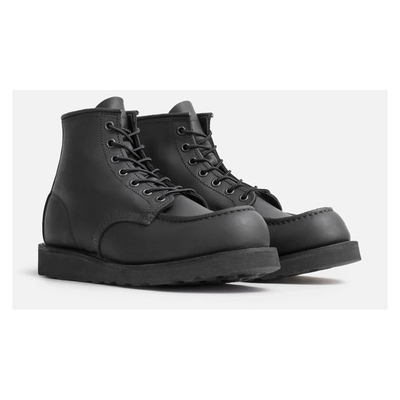 Enkellaarzen 8074 Moc Toe Black Harness - Red...