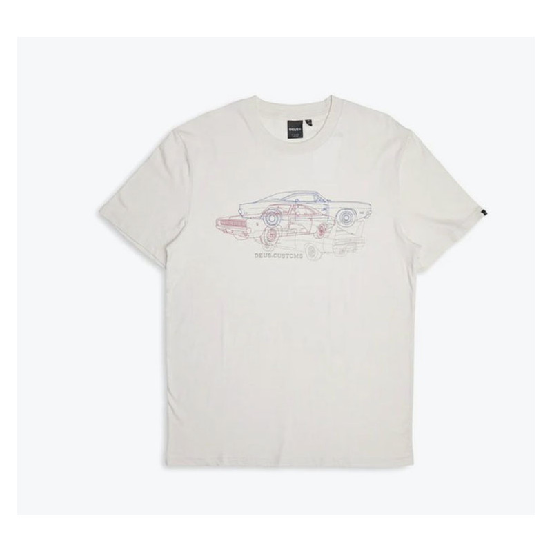 T-SHIRT BIO-BAUMWOLLE CHARGER TEE WHITE – Deus...