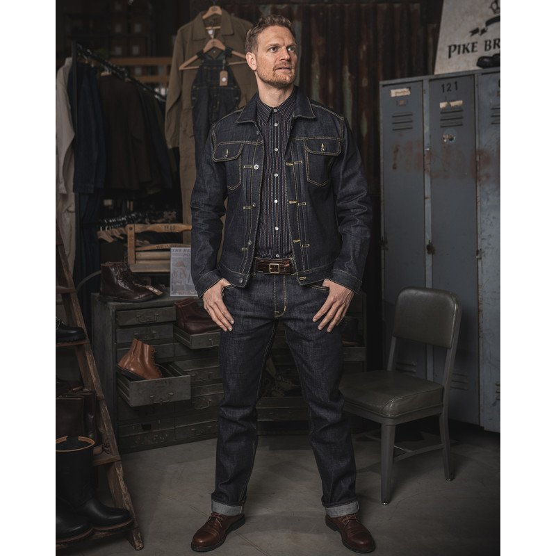 Chemise 1963 Saw Tooth Shirt Navajo blue - Pike...