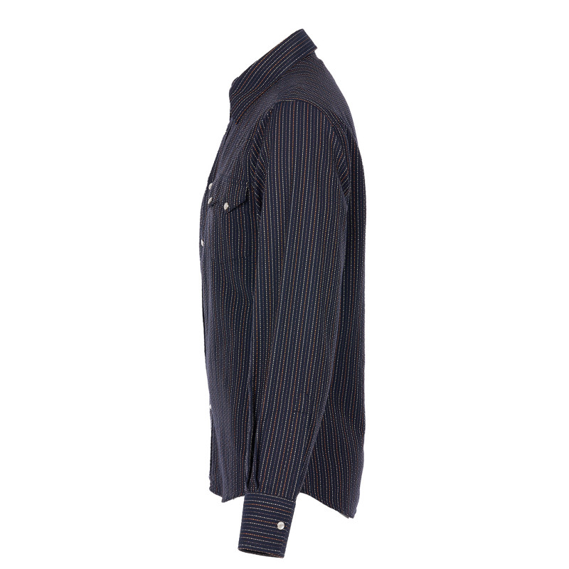 Chemise 1963 Saw Tooth Shirt Navajo blue - Pike...