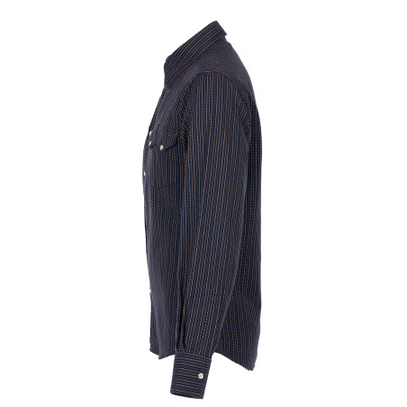 Chemise 1963 Saw Tooth Shirt Navajo blue - Pike Brothers