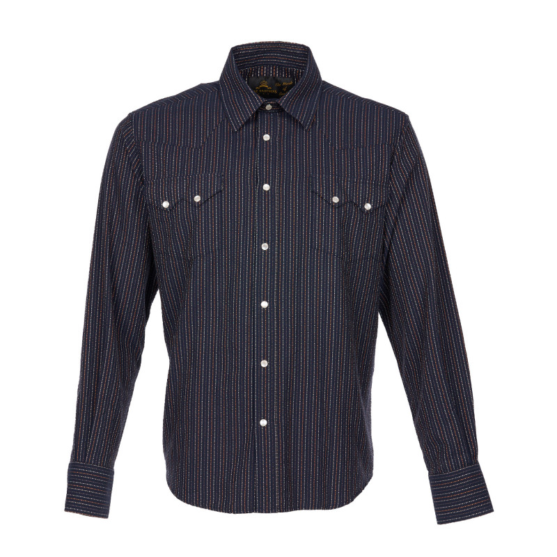 Chemise 1963 Saw Tooth Shirt Navajo blue - Pike...