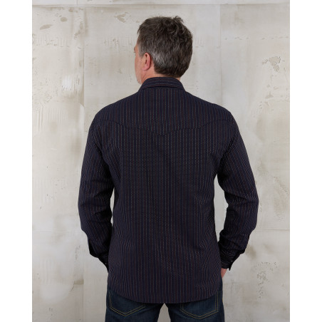 Chemise 1963 Saw Tooth Shirt Navajo blue - Pike Brothers