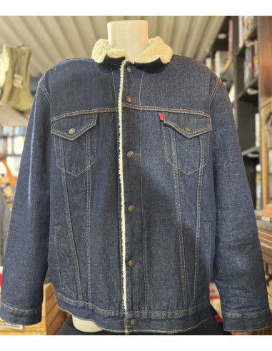 Levi's Trucker Sherpa Jacket New - Indigo...