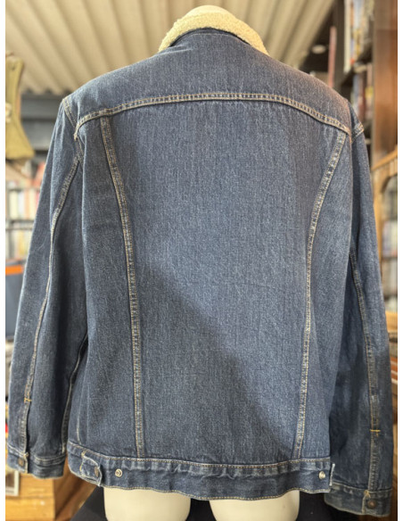 Veste Levi's Trucker Sherpa - Denim indigo, intérieur matelassé - 2ème Main