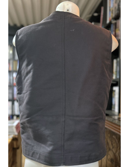 1937 Roamer Vest Elephant Skin Black - Pike Brothers