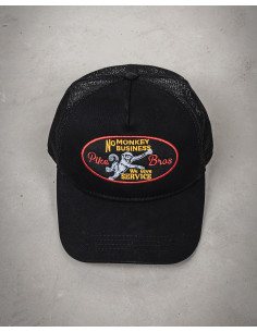 1972 Trucker Cap No Monkey Business Black - Pike Brothers 2