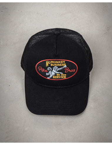 1972 Trucker Cap No Monkey Business Black -...