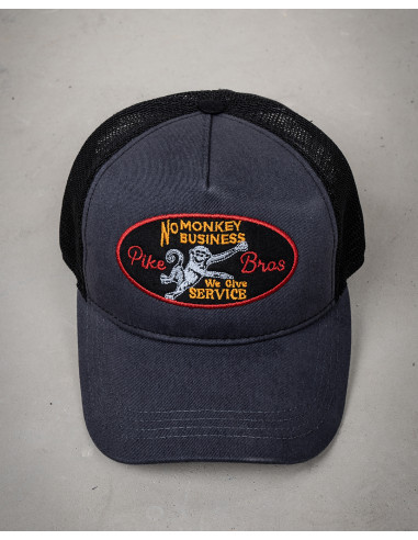 1972 Trucker Cap No Monkey Business Petrol -...