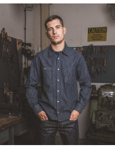 Denim Shirt - 1937 Roamer Shirt Blue Wabash Denim Pike...