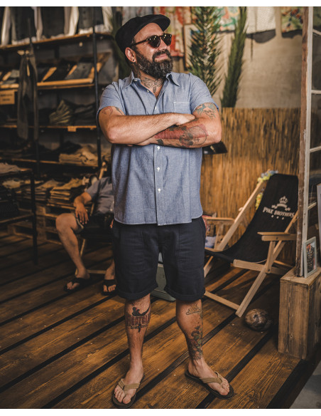 Baumwollshorts 1962 OG-107 Navy Marineblau - Pike Brothers