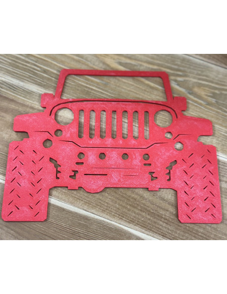 Plaque décorative Jeep Rouge