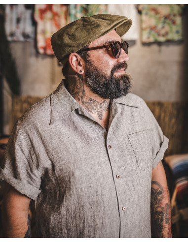 Chemisette Lin 1947 Albert Shirt Sherkin Grey -...