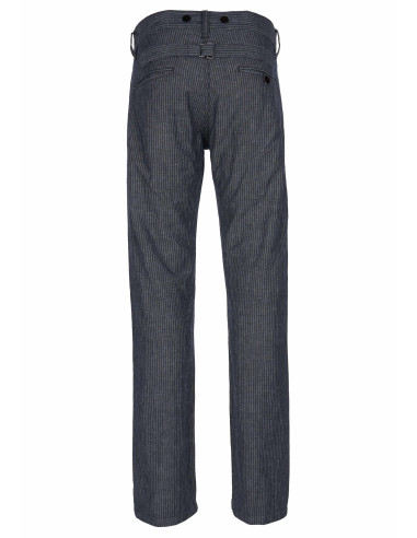 Sommerhose Leinen/Baumwolle mit grauen Streifen...