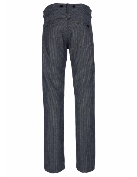 Summer linen/cotton trousers with grey stripes - 1942 Hunting Pant grey striped linen Pike Brothers