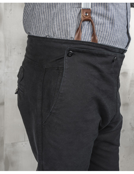Zwarte broek 1935 Machinist Trousers Elephant Skin black - Pike Brothers
