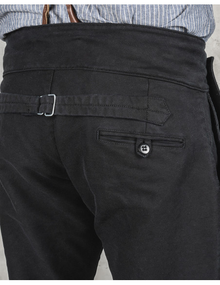 Zwarte broek 1935 Machinist Trousers Elephant Skin black - Pike Brothers