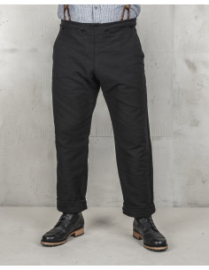 1935 Machinist Trousers Elephant Skin Black Trousers -...