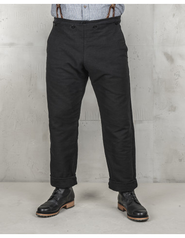 Pantalon Noir 1935 Machinist Trousers Elephant...