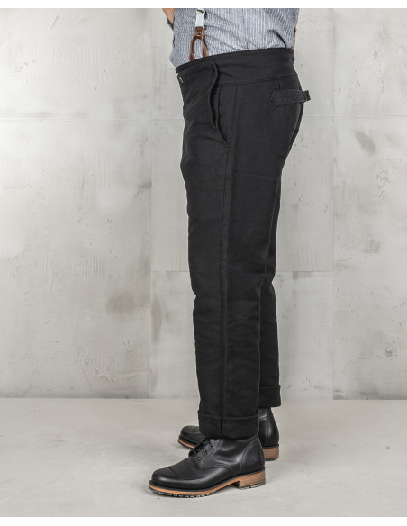 Zwarte broek 1935 Machinist Trousers Elephant Skin black - Pike Brothers