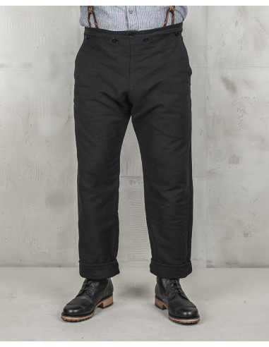 Pantalon Noir 1935 Machinist Trousers Elephant...
