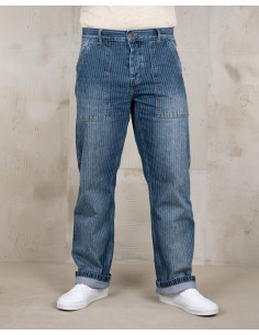 Jeans 1967 Utility Trousers Blue Wabash Rinsed – Pike...