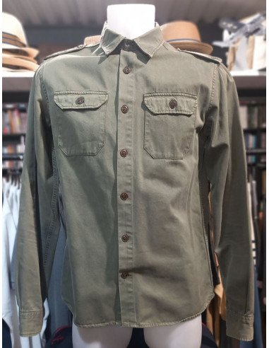 Le Travailleur Khaki Overshirt - Champ de...