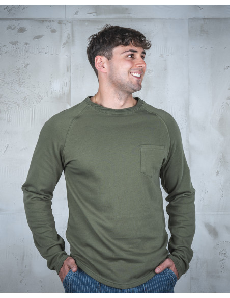 Sweatshirt 1947 Pep Shirt Brooklyn Green - Pike Brothers