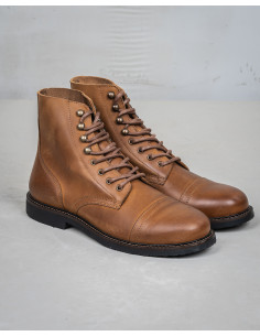 Braune Lederstiefeletten 1966 Low Quarters Camel – Pike... 2