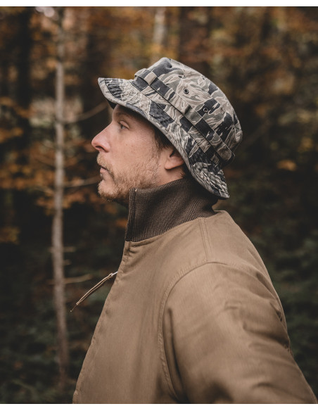 Vietnam Tiger Stripe Boonie Hat - 1966 Boonie Hat Tiger Silver