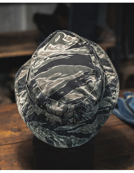 Vietnam bucket hat Tiger Stripe - 1966 Boonie Hat Tiger silver