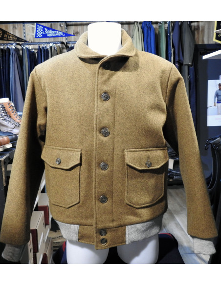 Blouson Laine Sports Jacket "TORPEDO" Fauve - A Piece of Chic