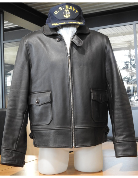 Blouson Cuir Jacket 1935 Aviator Flight Jacket brown - Pike Brothers