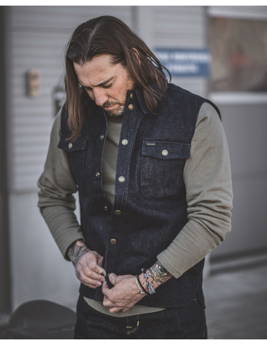 1943 CPO Vest 21oz Denim - Pike Brothers