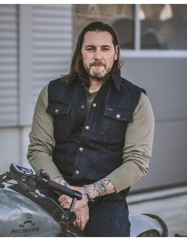 1943 CPO Vest 21oz Denim - Pike Brothers