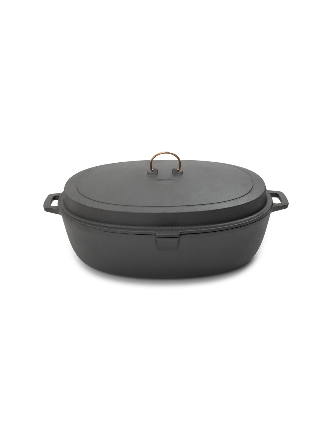 Cocotte En Fonte émaillée Ovale Springlane 6,5 L - 33 Cm, Rouge, Compatible Induction, Avec Couvercle