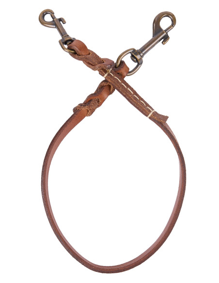 Brown Leather Lanyard for Wallet or Key Ring - 1963 Utility Lanyard Mahagoni - Pike Brothers