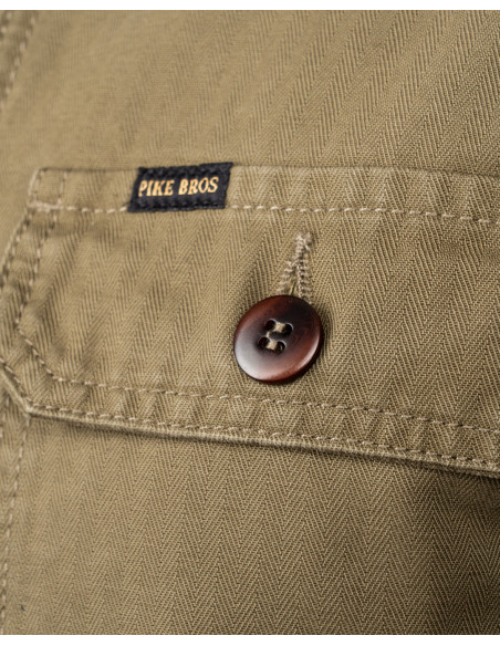 Hemd 1967 Utility Shirt HBT Olive - Pike Brothers