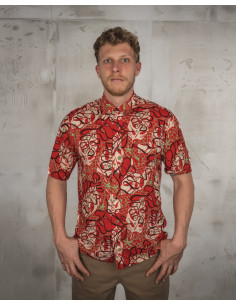 Hawaiihemd Seide 1948 Surf Shirt Kahoolawe Red - Pike... 2