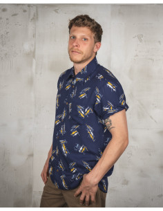 1948 Surf Shirt Kahoolawe Blue - Pike Brothers 2