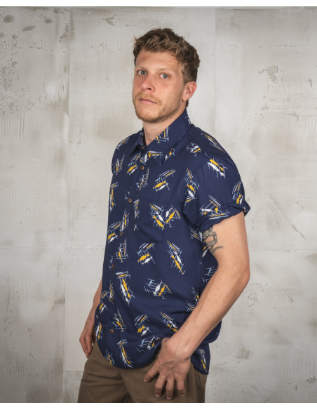 1948 Surf Shirt Kahoolawe Blue - Pike Brothers