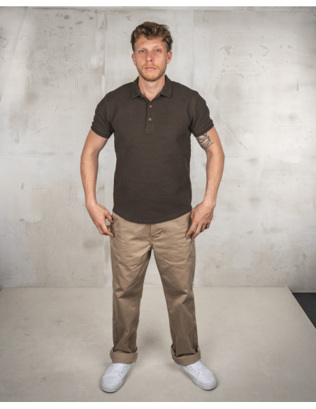1963 Polo Shirt verde oliva intenso - Pike Brothers
