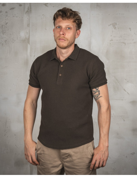 1963 Polo Shirt verde oliva intenso - Pike Brothers